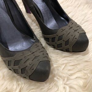 Gorgeous Grey Studded Platform Heels